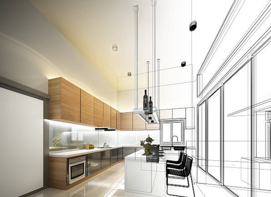 kitchen 3d scetch image